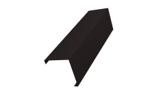 Декоративная накладка на столб универсальная угловая 60х60 для забора жалюзи Grand Line 0,5 Velur X RAL 9005 черный (1,8м)