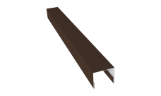Планка П-образная заборная 24 0,45 Drap TR RAL 8017 шоколад (2,5м)
