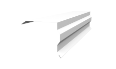 Планка торцевая фигурная 100х85 0,5 Satin с пленкой RAL 9003 сигнальный белый (2м)