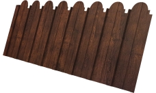 Профнастил C10A фигурный Grand Line 0,45 Print Premium Cherry Wood Dark FTC