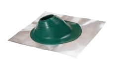 Проходной элемент MF угловой №2 (180-280мм) +240 силиконовый (металлический неокрашенный фланец) зеленый
