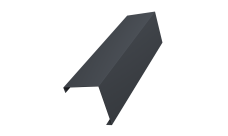 Декоративная накладка на столб универсальная угловая 60х60 для забора жалюзи Grand Line 0,5 Velur X RAL 7024 мокрый асфальт (1,8м)