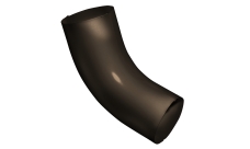 Колено 60 град GL PU 100 мм RR 32 темно-коричневый