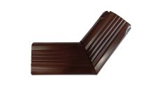 Колено трубы гофрированное боковое правое Vortex Lite 76х102мм PE RAL 8017 шоколад