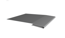 Планка начальная 0,5 Satin с пленкой RAL 9006 бело-алюминиевый (2м)