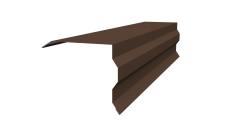 Планка торцевая фигурная 100х85 0,45 Drap RAL 8017 шоколад (2м)