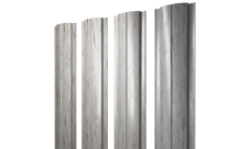 Штакетник Полукруглый Slim с прямым резом Grand Line 0,45 Print Elite Snow Wood TwinColor