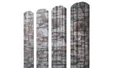 Штакетник Твин фигурный Grand Line 0,45 Принт Элит Fine Stone ТвинColor