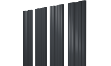 Штакетник Twin с прямым резом 0,5 PurPro Matt 275 RAL 7024 мокрый асфальт