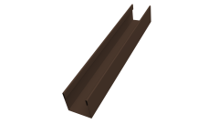 Стойка для забора жалюзи Milan Slim Grand Line 0,45 Drap TwinColor RAL 8017 шоколад (1,8м)