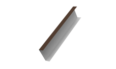 Декоративная накладка на столб универсальная 60х60 для забора жалюзи Grand Line 0,5 Drap TX RAL 8017 шоколад (3м)