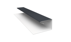 Планка П-образная завершающая сложная Корабельная Доска Grand Line 0,5 PurLite Matt RAL 7024 мокрый асфальт (2м)