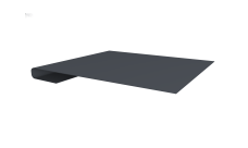 Планка завершающая 0,45 Drap-double TX RAL 7024 мокрый асфальт (2м)