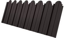 Профнастил C10A фигурный Grand Line 0,5 Satin RR 32 темно-коричневый