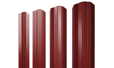 Штакетник М-образный A фигурный 0,45 PE RAL 3011 коричнево-красный