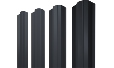 Штакетник М-образный B фигурный 0,5 Atlas X RAL 7024 мокрый асфальт
