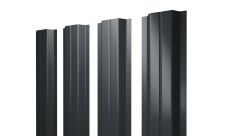 Штакетник П-образный A с прямым резом 0,45 Drap TX RAL 7016 антрацитово-серый