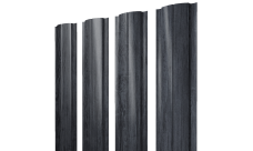 Штакетник Полукруглый Slim с прямым резом 0,45 Print Premium Grey Wood TwinColor