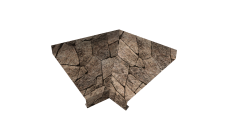 Угол отлива внутренний 250 0,45 Print Elite с пленкой King Stone TwinColor