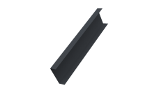 Декоративная накладка на столб универсальная 60х60 для забора жалюзи Grand Line 0,5 Velur X RAL 7024 мокрый асфальт (1,8м)