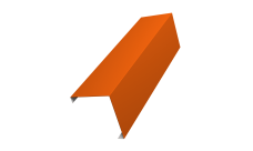 Декоративная накладка на столб универсальная угловая 80х80 для забора жалюзи 0,45 PE RAL 2004 оранжевый (3м)