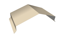 Парапетная крышка угольная 250мм 0,45 Drap RAL 1015 светлая слоновая кость (2,5м)