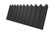 Профнастил С8A v01 фигурный 0,5 PurLite Matt RAL 7016 антрацитово-серый