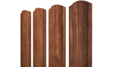 Штакетник Круглый фигурный Grand Line 0,45 Принт Премиум Рябина насыщенная Фреш TwinColor