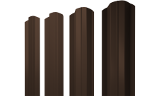 Штакетник М-образный B фигурный 0,5 Atlas X RAL 8017 шоколад