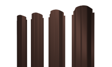 Штакетник П-образный A фигурный 0,5 Satin RAL 8017 шоколад