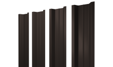 Штакетник П-образный B с прямым резом 0,4 PE-Matt-Double RR 32 темно-коричневый