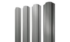 Штакетник Прямоугольный фигурный Grand Line 0,45 PE RAL 7005 мышино-серый