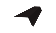 Планка капельник 100х55 Grand Line 0,45 PE с пленкой RAL 9005 черный (2м)