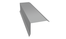 Планка торцевая 80х100 0,5 Satin с пленкой RAL 9006 бело-алюминиевый (2м)