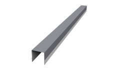 Планка вертикальная обратная для забора жалюзи Palermo Grand Line 0,5 PE RAL 7004 сигнальный серый (1,8м)