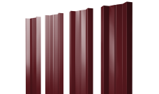 Штакетник М-образный A с прямым резом 0,5 Satin RAL 3005 красное вино