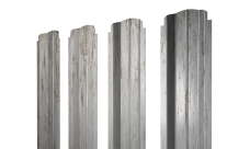 Штакетник П-образный B фигурный 0,45 Print Elite Snow Wood TwinColor