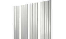 Штакетник Twin с прямым резом 0,45 PE-Double RAL 9003 сигнальный белый