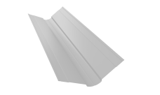 Планка ендовы верхней фигурной 100х100 Grand Line 0,45 PE-Double с пленкой RAL 9003 сигнальный белый (2м)