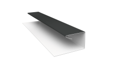 Планка П-образная завершающая сложная Корабельная Доска Grand Line 0,5 PurPro Matt 275 RAL 7016 антрацитово-серый (2м)