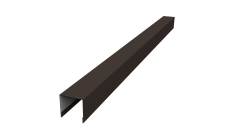 Планка вертикальная лицевая для забора жалюзи Palermo Grand Line 0,5 PurLite Matt RR 32 темно-коричневый (3м)