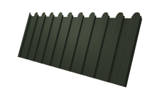 Профнастил С8A v01 фигурный 0,5 Satin Matt TX RAL 6020 хромовая зелень