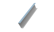 Декоративная накладка на столб универсальная 62х55 для забора жалюзи 0,45 Drap TX RAL 5024 пастельно-синий (2м)
