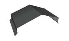 Парапетная крышка угольная 390мм Grand Line 0,45 Drap TX RAL 7016 антрацитово-серый (2,5м)