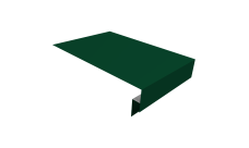 Планка околооконная сложная 300х50х18 (j-фаска) 0,5 PE lite с пленкой RAL 6005 зеленый мох (2м)