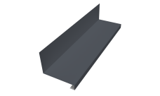 Планка примыкание нижнее к трубе для Кликфальц Pro Grand Line 0,5 Satin Matt TX RAL 7024 мокрый асфальт (2м)