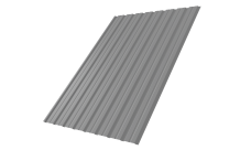 Профнастил С10B Grand Line 0,5 Satin RAL 9006 бело-алюминиевый