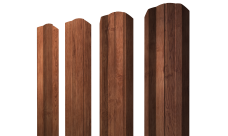 Штакетник М-образный A фигурный Grand Line 0,45 Print Premium Rowan Wood Intense FTC