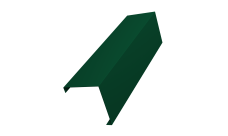 Декоративная накладка на столб универсальная угловая 62х55 для забора жалюзи 0,45 PE-Double RAL 6005 зеленый мох (2,5м)