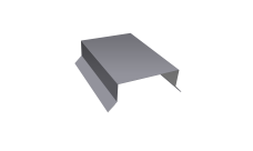 Парапетная крышка прямая 100мм 0,45 PE с пленкой RAL 7004 сигнальный серый (2,5м)